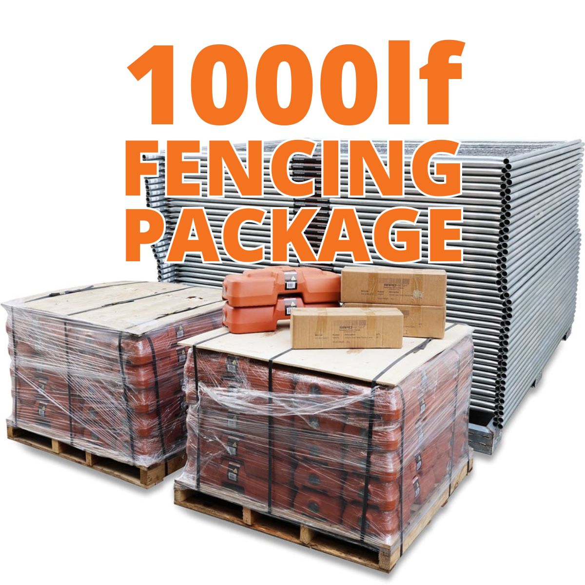 1000 lf temporary fencing packages.