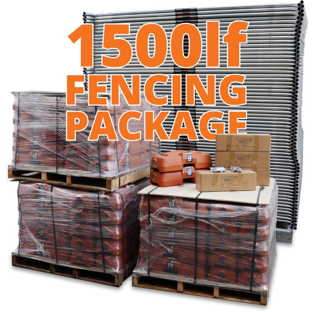 1500 lf temporary fencing packages.