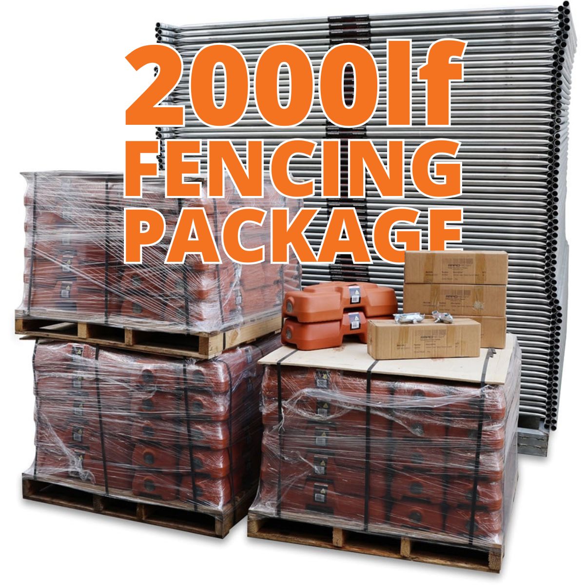 2000 lf temporary fencing packages.