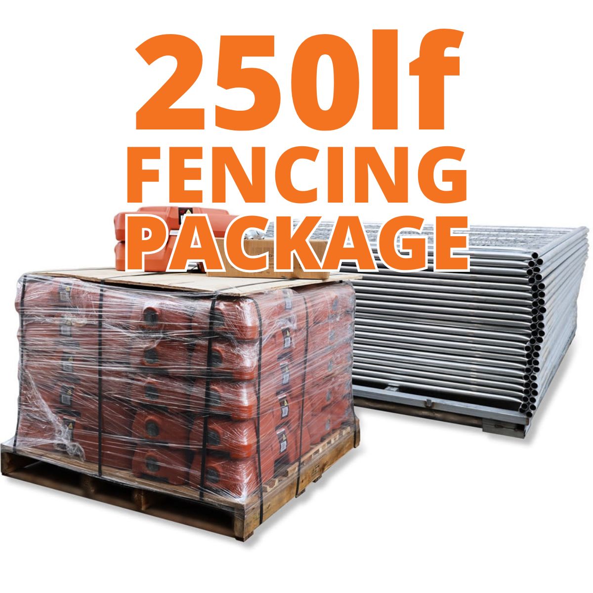 250 lf temporary fencing packages.
