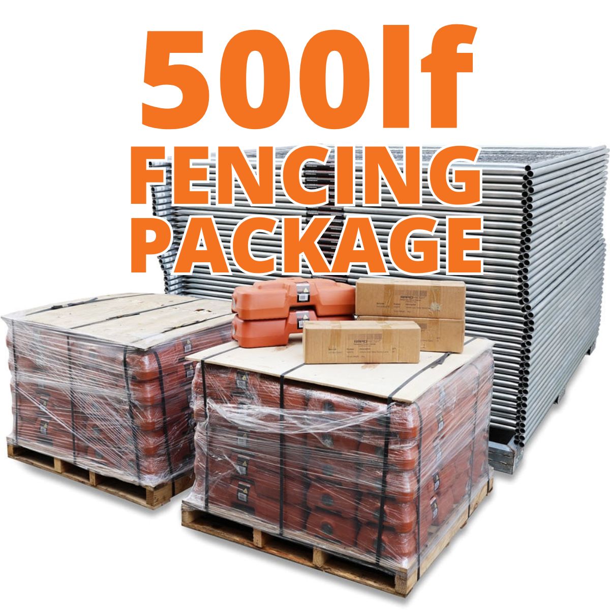 500 lf temporary fencing packages.